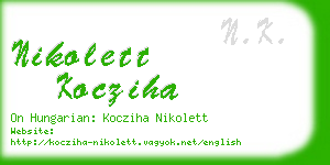 nikolett kocziha business card